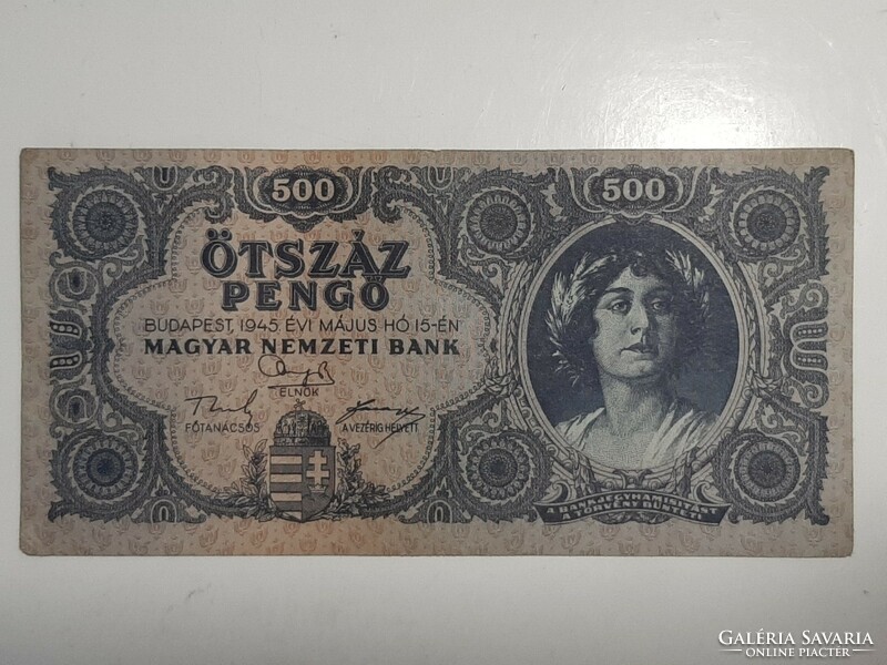 500 Pengő 1945 five hundred pengő letter 