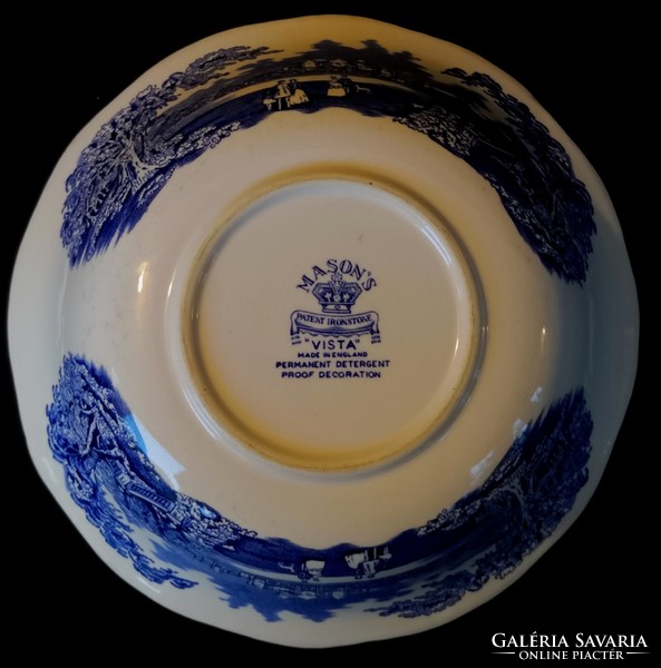 Dt/193. Mason's vista blue round side dish/salad bowl
