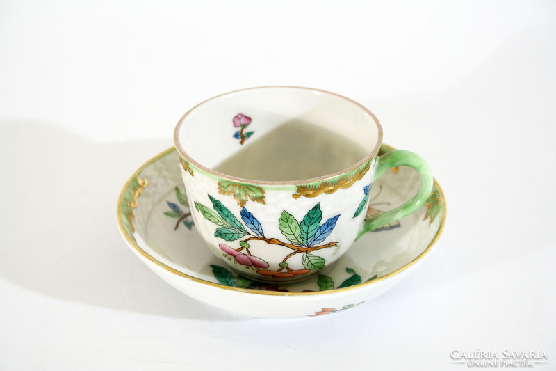Antique Herend Victoria pattern cup with bottom 1711 | vbo coffee cup tea cup plate 711