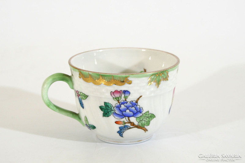 Antique Herend Victoria pattern cup with bottom 1711 | vbo coffee cup tea cup plate 711