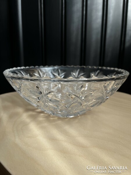 Czech crystal serving bowl, center of the table, 20 cm, flawless