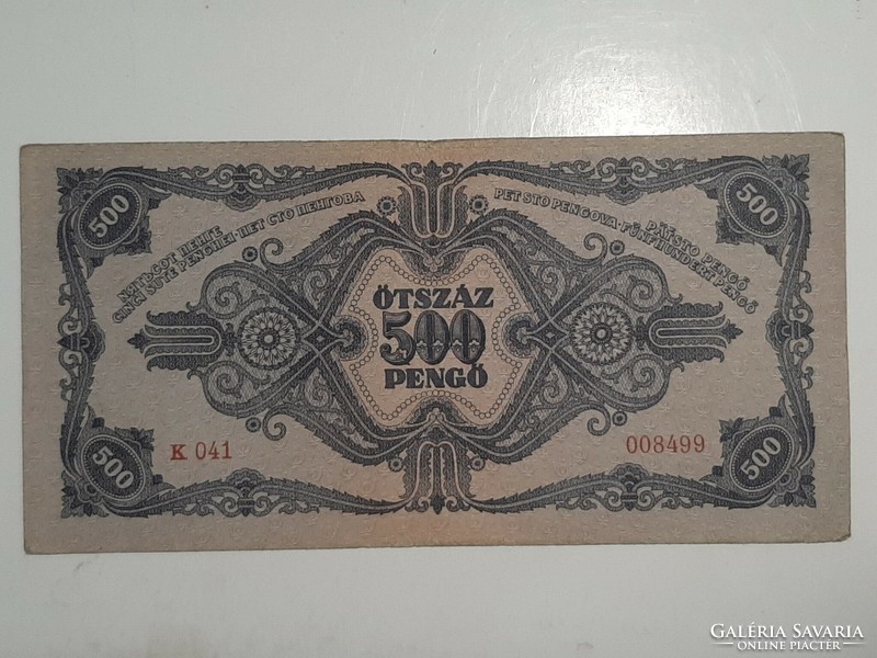 500 Pengő 1945 five hundred pengő letter 