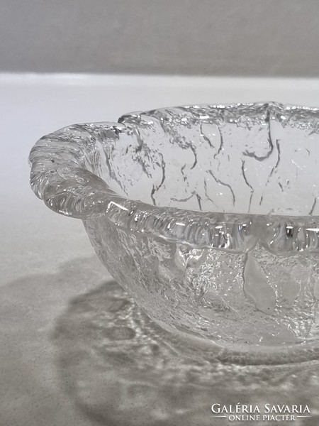 Norwegian magnor vintage ice glass bowl - '70s