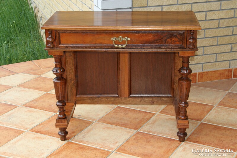 Pewter carved console table 3.