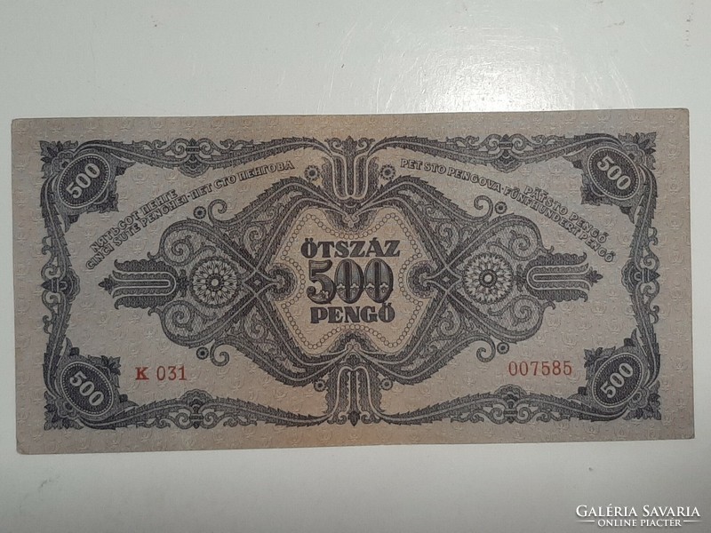 500 Pengő 1945 five hundred pengő letter 