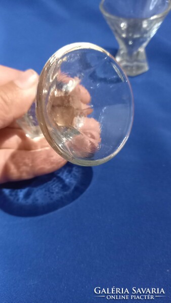 Art deco likőrös üveg pohár