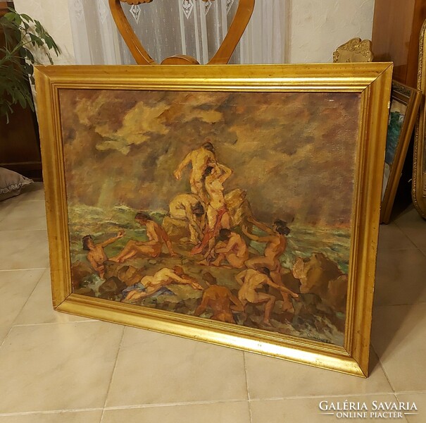 Csánky Dénes ragyogó antik festménye!