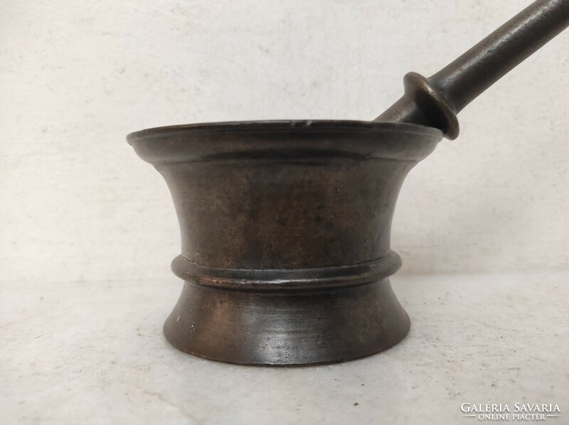 Antik patika edény bronz mozsár gyógyszer készítő gyógyszertár 18. század 799 6625