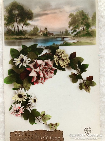 Antique colored postcard - 1928 -6/2.