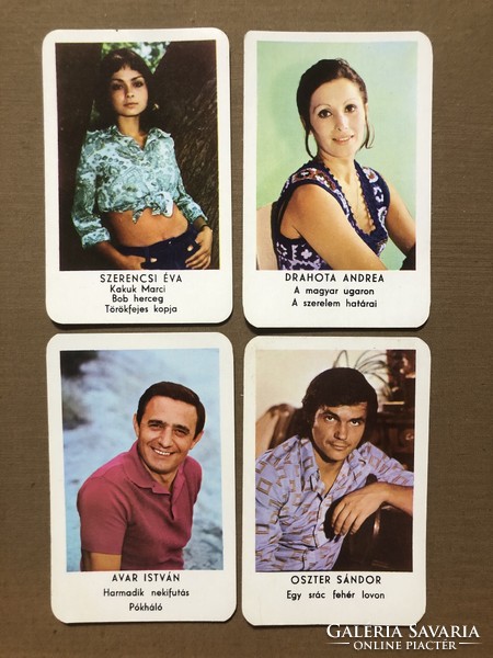 1974 évi kártyanaptár 4 db