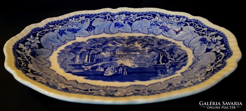 Dt/194. Mason's vista blue oval serving bowl