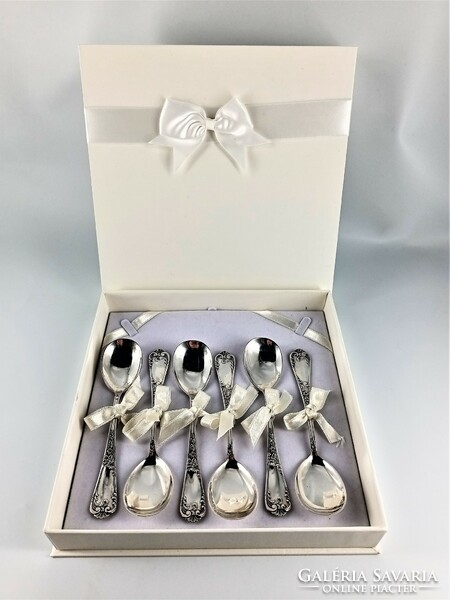 Silver spoons in a sophisticated gift box