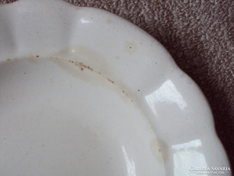 Retro old marked deep soup plate granite kispest kkk.