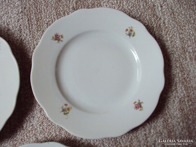 Retro old porcelain cake plate with flower pattern 4 Zsolnay pécs
