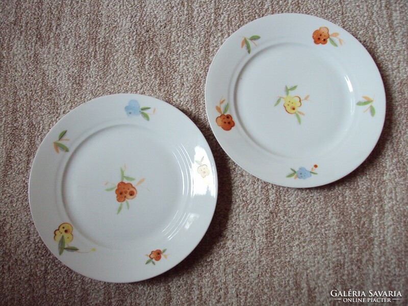 Retro old porcelain small cake plate with flower pattern 2 pieces bavaria p. A. Arzberg
