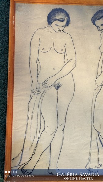 Gyula Kajári nude sketch
