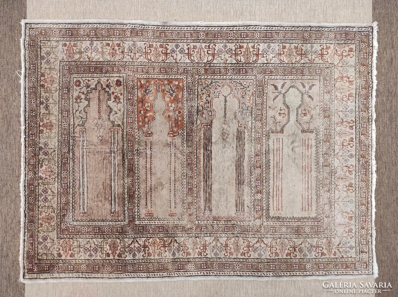 Antique Knotted Hand Knotted Persian Prayer Rug Prayer Rug 463 7384
