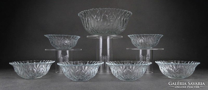 1M784 Salgotarján glass serving bowl set in box 