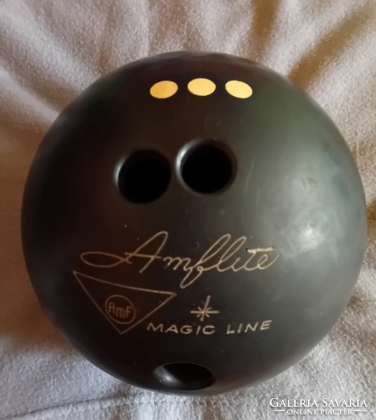 American bowling ball with bag