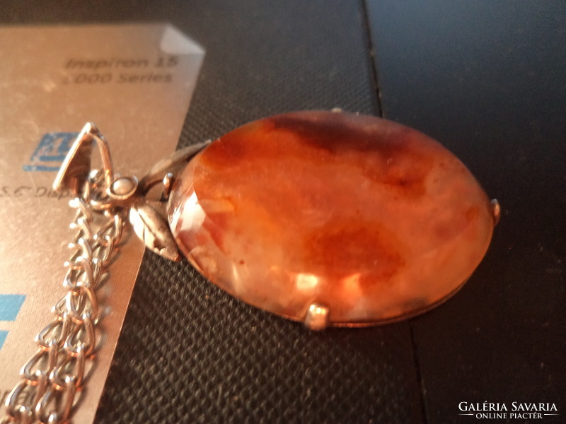 Antique baroque pearl agate (?) Pendant _marked