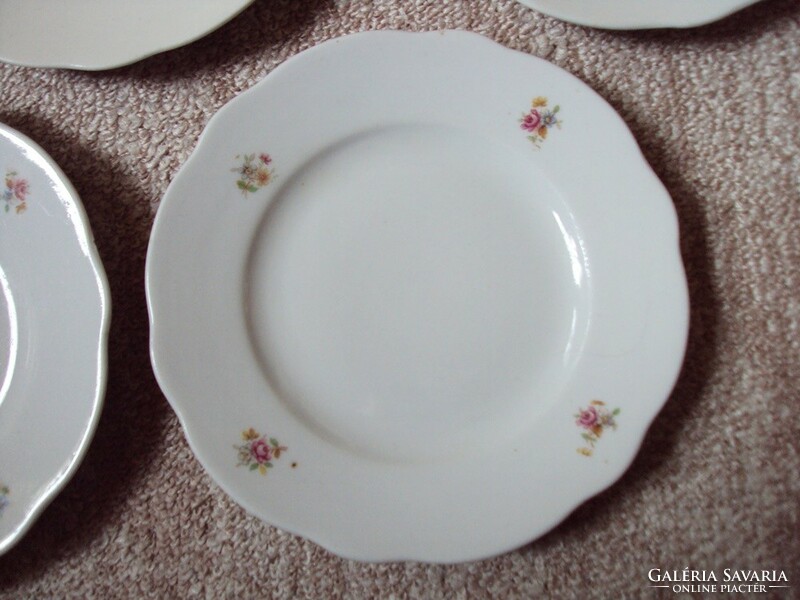 Retro old porcelain cake plate with flower pattern 4 Zsolnay pécs