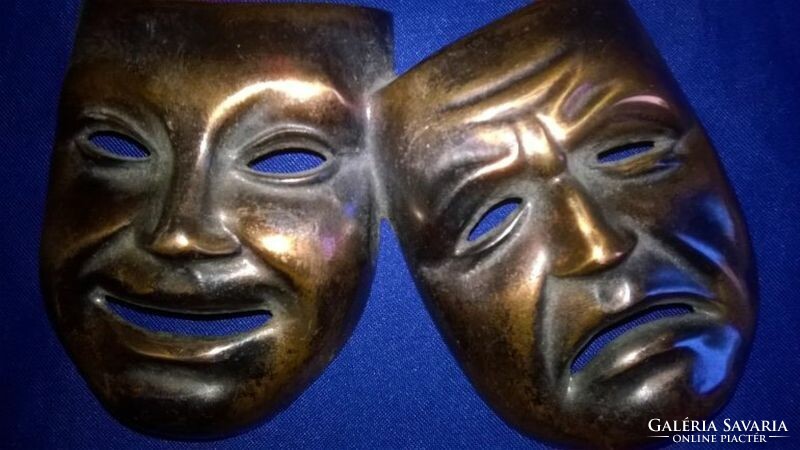 Red copper mask, pair of masks - wall decoration