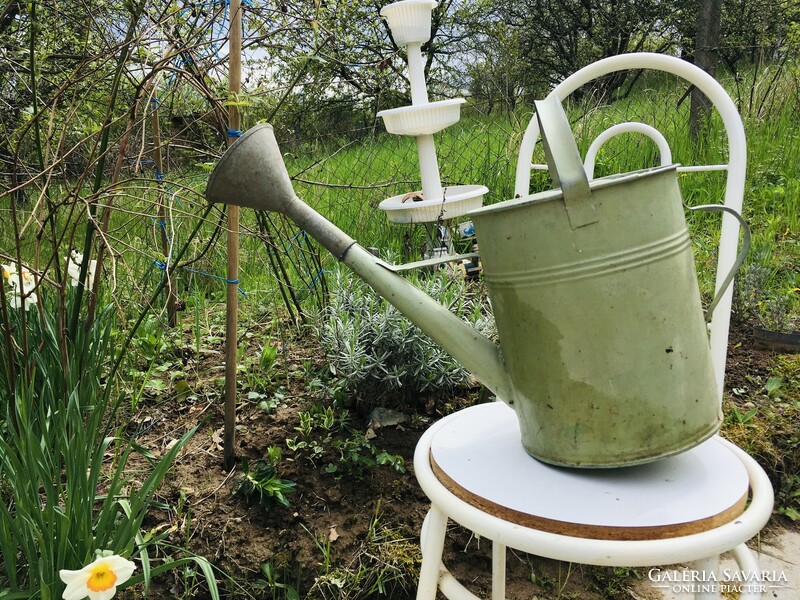 Old galvanized tin watering can watering can village design