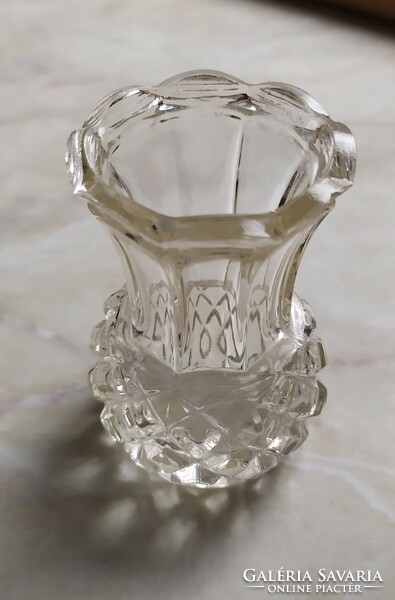 Miniature polished glass vase for sale!