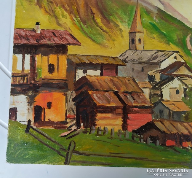 Súgár géza: mountain village c. His oil painting is for sale!