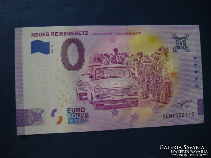 NÉMETORSZÁG 0 EURO 2021 NDK UTAZÁSI TÖRVÉNY TRABANT! UNC! RITKA EMLÉKPÉNZ!
