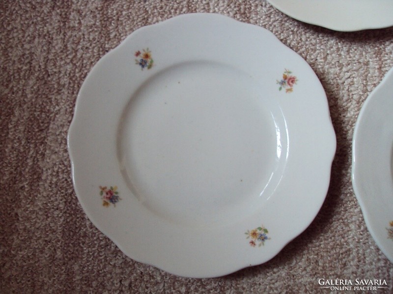 Retro old porcelain cake plate with flower pattern 4 Zsolnay pécs