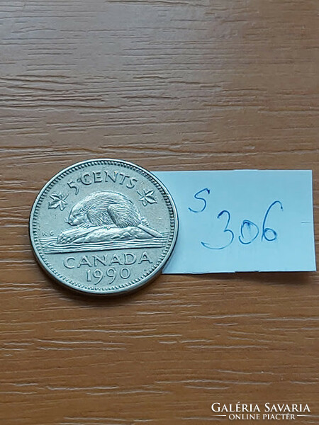 KANADA 5 CENT 1990 Elizabeth II, HÓD  S306