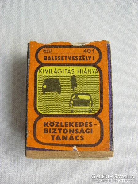 Old matches matchbox road safety advice