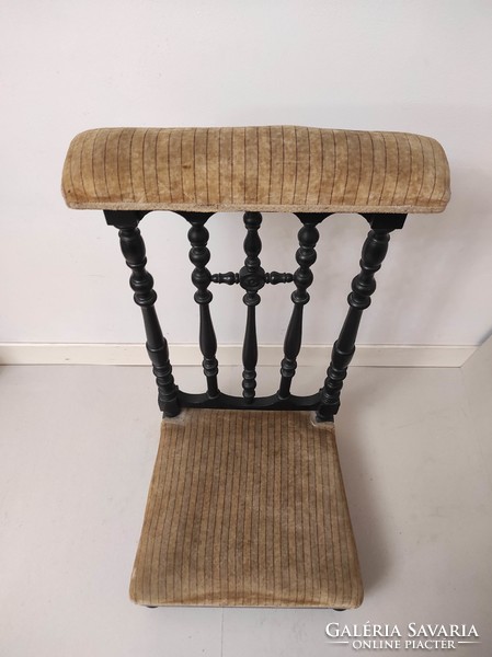 Antik térdeplő imaszék gótikus ima szék keményfa faragott keresztény bútor 400 7372