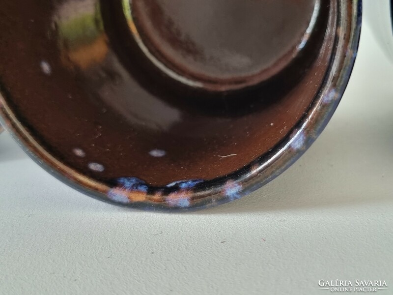 11 scheurich ceramic cups + 1 marked ceramic vase