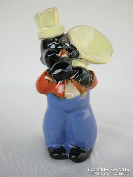 Retro ... Hop ceramic figure musician trumpeter boy