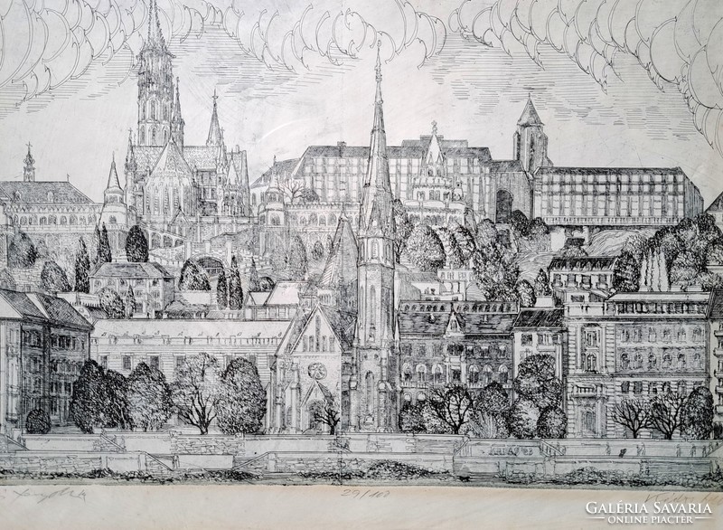 István Kádas: Matthias Church - Budapest, Buda Castle, cityscape