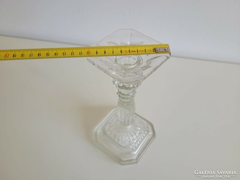 Régi üveg gyertyatartó 22.5 cm