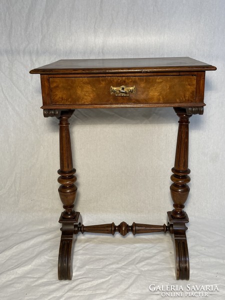 Antique needlework table