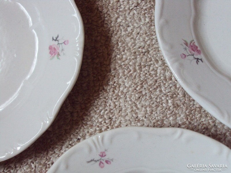 Retro old porcelain cake plate with flower pattern 4 Zsolnay pécs