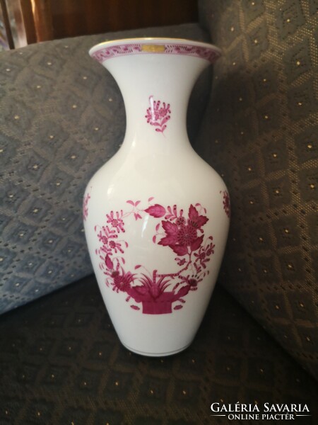 Herend Indian basket pattern vase