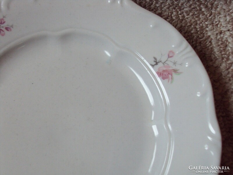 Retro old porcelain cake plate with flower pattern 4 Zsolnay pécs