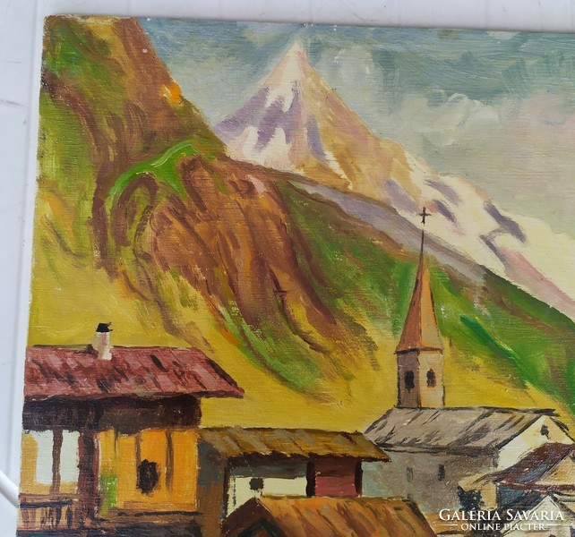 Súgár géza: mountain village c. His oil painting is for sale!