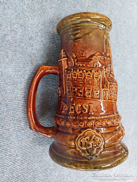 Körpecsétes Zsolnay Beer Jar Pécs Brewery 1848