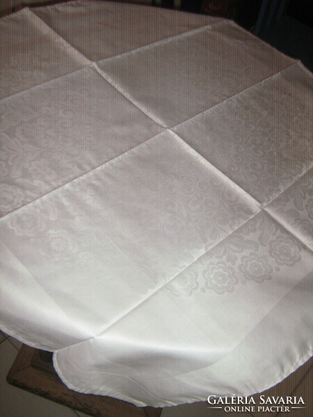 Pair of beautiful large white damask napkins