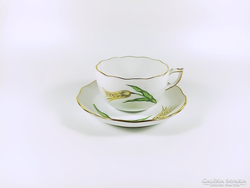 Herend, tea cup and saucer with cornflower pattern, hand-painted porcelain, flawless! (B131)