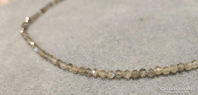 Playful, fabulously sparkling labradorite gemstone sterling silver necklace 925/ - new