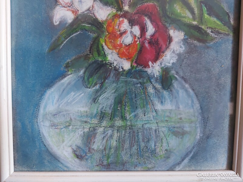 Unsigned painting - still life - pastel, on paper 496