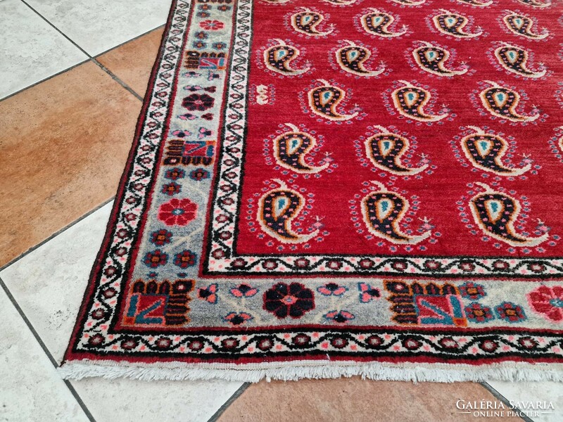 Iranian boteh pattern 117x253 hand wool Persian rug ff_35