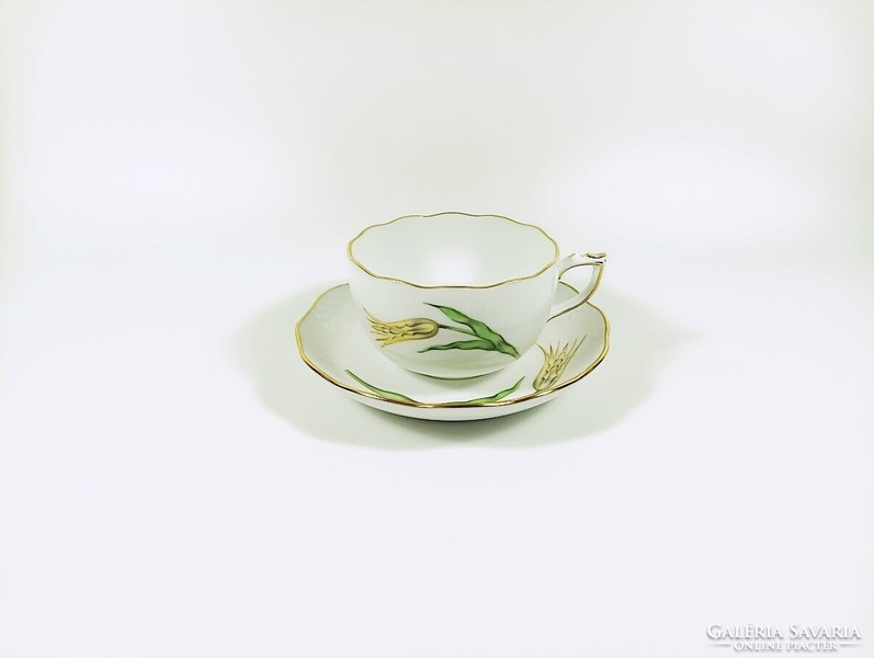 Herend, tea cup and saucer with cornflower pattern, hand-painted porcelain, flawless! (B131)